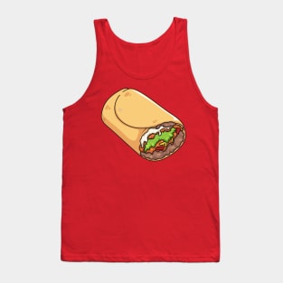 Burrito cartoon illustration Tank Top